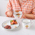 瓷然优品分格211减脂餐盘家用三格分餐盘隔早餐餐具儿童陶瓷减肥定量盘子 橘黄太阳 8.2英寸单盘