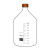 透明带刻度丝口瓶蓝盖试剂瓶高温瓶实验取样玻璃样品瓶 蜀牛牌透明100ml