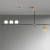 光乐视具餐厅吊灯现代简约创意三头北欧风格灯具轻奢茶室饭厅灯长条极简 2+1头金色灯罩 白光