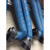 高温蓝色尼龙布风管 防火排风管 排气通风软管 钢丝伸缩风管 内直径75mm*10米