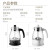 金灶（KAMJOVE）全自动喷淋式玻璃煮茶器保温小型家用蒸汽煮茶壶办公室电茶壶A-52 A-52黑色