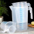 量杯带刻度量筒奶茶烘焙专用塑料测量桶级厨房量筒1-2-3500ml 条纹款 3500m量杯