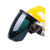 LISM电焊面罩安全帽式支架面屏防护冲击头戴式焊帽工烧氩弧焊接 黄色安全帽+支架+灰屏
