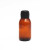避光密封玻璃瓶口服液药水瓶小药瓶耐酸碱瓶子茶色香精瓶 30毫升白色防伪盖