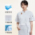 耀王厨师工作服烘焙餐厅薄款短袖厨师服夏 白色上衣+围裙 L 