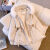 娇泛小个子棉服派克服冬季2023新款韩版宽松收腰显瘦加绒棉衣外套 f米白色 M