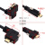 隆言 镀金弯头USB3.0转Type-C侧弯带单螺丝锁面板固定移动硬盘工业相机数据线3米 LY-PB6C30C3