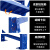 加厚仓储货架多层置物架承重仓库厨房超市二三层铁架子 蓝色主架【四层】高度1.5米 长100*宽40cm-承重250kg每