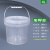 加厚级透明塑料桶户外春游小水桶带盖龙虾桶酱料桶1L5L10L升 4L透明两个装