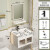 慕奢（mvuuy）迷你浴室柜太空铝超窄30小户型洗手盆50小尺寸卫生 白色4030cm单主柜