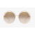 蔻依 CHLOE 太阳镜 女款大框眼镜金色圆框棕色渐变镜片墨镜 CE114ST 810