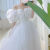 奢麦朵在逃公主轻婚纱法式一字肩泡泡袖气质小礼服新娘结婚蓬蓬裙出门纱 白色 S