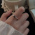嫁福925纯银爱心戒指女小众设计时尚个性黑色开口食指戒赛博朋克饰品 925爱心戒指