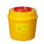 塑料黄色医疗利器盒锐气盒针头回收桶圾桶医院圆形大号小号桌面 6L