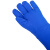 耐低温防冻手套液氮喷溅防护干冰LNG二氧化碳灭火器棉防寒实验室 48cm蓝色黑掌液氮防冻手套 均码