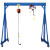 适用于龙门架起重小型吊车航吊龙门吊1/2/3葫芦移动吊架升降式工地吊机 加厚3T高4米X宽3米现货