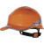 代尔塔102018 DIAMOND V钻石5型 ABS荧光绝缘安全帽 按钮式安全帽 102018橙色