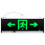 趣行 消防应急标识灯具 新国标LED安全出口指示牌 商用应急疏散通道指示灯 单面双向出口 大号60x20cm
