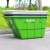 圣极光垃圾车小区保洁车可移动垃圾箱无盖环卫车G5331绿色400L