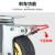 卉圳 轮子轻型工业耐磨脚轮车间平板车降噪橡胶轮5寸刹车轮2个装HO090