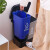 京顿 塑料垃圾桶脚踏分类双桶垃圾桶大号干湿分离带盖垃圾桶 40L蓝红