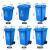 领象 上海分类垃圾桶 加厚户外环卫垃圾桶大号带盖小区物业酒店学校大垃圾桶 棕色120L 湿垃圾