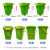 北巡北巡8L10L15升餐厨垃圾桶大号厨房手提垃圾桶带盖厨余分类垃圾桶有盖 绿色 15L