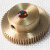适用于定制0.5模精密黄铜蜗轮蜗杆减速器 1比60金属涡轮蜗杆电机减速箱配件 定制 蜗轮60齿孔6