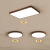 红多新中式卧室灯吸顶灯客厅实木胡桃木色现代简约中国风房间灯具 30cm18瓦白光