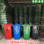 户外挂车环卫垃圾桶240L带轮带盖塑料垃圾桶小区物业垃圾桶分类桶 120升垃圾桶 绿色