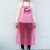 PVC围裙 防水放油透明围裙加厚厨房食堂水产工厂女简约加长耐围腰 紫色中号 PVC围裙
