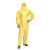 杜邦 Tychem 2000 连体防护服工业透气实验室防无机化学品防尘带头罩不带脚套黄色 S码 1套装