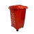 北巡北巡30L50升塑料垃圾桶带万向轮 乡镇四分类垃圾桶家用街道方形垃圾箱 红色 30L带轮（4个万向轮）