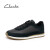 其乐（Clarks）女鞋艺动系列2024春季款休闲运动舒适德训鞋复古小白鞋 黑色261635584（女款） 35.5