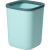 斯铂格 垃圾桶 12L浅绿桶+深蓝压圈 北欧风方形 办公室卫生间酒店多色加厚压圈垃圾桶 BGS-239