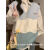 巷詹【两件套装】日系甜美v领撞色针织衫毛衣马甲背心女学生+白色衬衫 [套装]马甲+白色衬衫 S