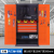 科雷杰（Corej）不锈钢工作台操作台面储物柜 灰橙色重型三抽一层板带挂网