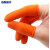 海斯迪克 加厚防滑护指 耐磨乳胶手指套 橘黄色2.5cm/S码【100只】
