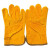 夏季单层大码黄色牛皮耐磨防烫电焊焊工劳动老保工作户外作业手套 灰色 左手2只