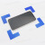 军澜 四角定位贴24个 7.5*3CM 桌面地面6S管理贴纸标签地贴 蓝色L型