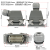 矩形重载连接器40芯H16B-HDD-040工业防水航空插头插座10螺丝接线 HDD-40 下壳含公芯