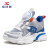 哈比熊（HOBIBEAR）男童鞋夏款单网透气儿童运动鞋轻便女童跑步鞋JD87U81灰蓝白37码
