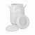 废液桶废水桶100kg/L立式塑料桶加厚白色方桶塑料实验室桶50L带盖 15L立方【加厚】 装水3