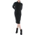 拉夫劳伦（Ralph Lauren）lauren ralph lauren女式高领中长毛衣连衣裙 - 黑色 黑色的 US 12 (L)