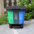 三合一垃圾分类三胞胎桶商用脚踏式三垃圾分类垃圾桶单桶拆提 红灰蓝 60L