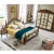 豪迪尼 美式家具实木床1.8米主卧套装组合套装全屋床柜子衣柜组合婚房床 1.5M床+床头柜*2 彩绘