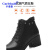 卡洛查（CARLCHALD）品牌马丁靴2023年新款粗跟秋冬季皮鞋英伦风真皮软皮小短靴女 10388黑色 35