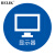 BELIK 显示器物品定位贴 5个 直径5CM 5S6S现场管理标志标签办公规范桌面标识不干胶标签 WX-4 