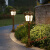 草坪灯欧式户外防水花园别墅方形草地灯室外高路灯LED 高2.1米-太阳能双色-黑色