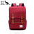 酷奇袋鼠（KUQIDAISHU）新款双肩背包学生休闲皮带装饰背包牛津布韩版书包通勤旅行运动包 酒红色